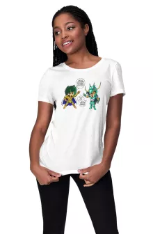 T-shirt Femme Shura « J't'ai cassé là ! » – Parodie Saint Seiya