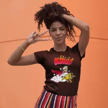 Taurus Aldebaran Damen T-shirt “Taurus Aldebaran und Pegasus Seiya” – Parodie auf Saint Seiya