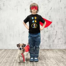 Camiseta Niño de manga corta Shoto Todoroki – Parodia de My Hero Academia