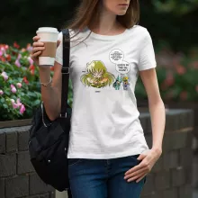 T-shirt Femme Shiryu « La technique interdite: le Roupillon du Lotus !! » – Parodie Saint Seiya
