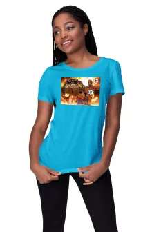 T-shirt Femme Luffy « Un Combat Titanesque piraté... !! » – Parodie One Piece