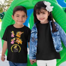 Princess Peach Kids T-Shirt “Princess Peach and Bowser aka Bowsette” – Super Mario parody