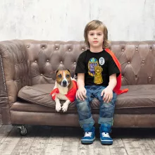 T-shirt Enfant « Une menace (pas) très sérieuse... » – Parodie Thanos