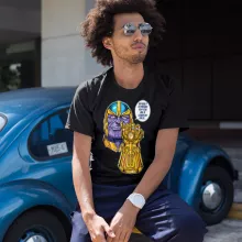 T-shirt « Une menace (pas) très sérieuse... » – Parodie Thanos