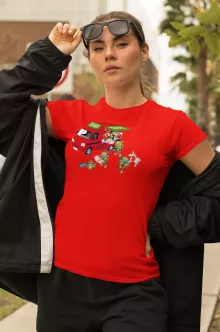 Leonardo Women T-shirt “Leonardo, Raphael, Donatello, Michelangelo and Mario and Luigi” – Super Mario parody