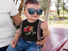 T-shirt bébé Mario « Pizza Party ! » – Parodie Super Mario