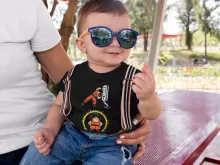 T-shirt bébé Sangoku « Mac Fusion !! » – Parodie Dragon Ball Z
