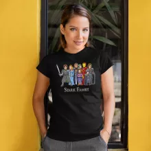 Eddard Women T-shirt “Eddard, Catelyn, Robb, Sansa, Arya, Brian, Rickon and Tony Stark” – Game of Thrones parody