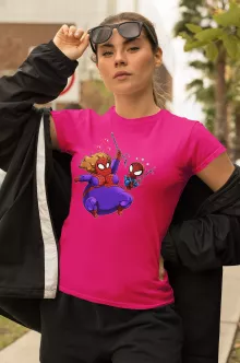 Damen T-shirt “Die Spinne und Frau Spinne” – Parodie auf Die Spinne