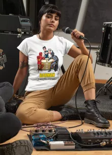 T-shirt Femme Iron Man « Barman, le super Héros du quotidien ! » – Parodie Batman