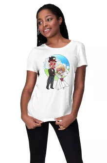 Annie Leonhart Women T-shirt “Annie Leonhart The Female Titan and Bertolt Hoover The colossal Titan” – Attack on Titan parody