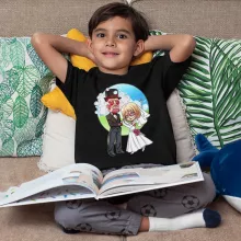 Annie Leonhart Kids T-Shirt “Annie Leonhart The Female Titan and Bertolt Hoover The colossal Titan” – Attack on Titan parody