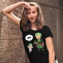 T-shirt Femme Zorro Roronoa « Un fiston démoniaque !! » – Parodie One Piece