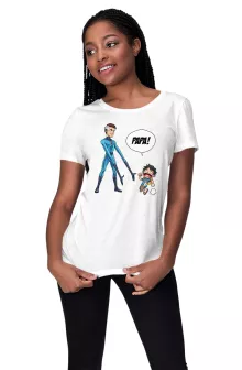 T-shirt Femme Luffy « Un papa Fantastique ! » – Parodie One Piece