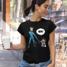 T-shirt Femme Luffy « Un papa Fantastique ! » – Parodie One Piece