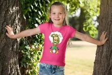 Girls Kids T-shirt “Yoshi and Michelangelo” – Yoshi parody