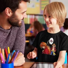 T-shirt Enfant Kenshin « L'élève dépasse le Maître... » – Parodie One Piece