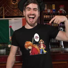 T-shirt Kenshin « L'élève dépasse le Maître... » – Parodie One Piece