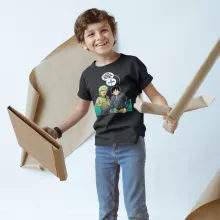 T-shirt Enfant Monkey D. Luffy « La Bagarre !! » – Parodie One Piece
