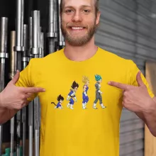 Vegeta T-Shirt “Evolutionstheorie” – Parodie auf Dragon Ball Z