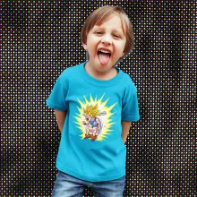 Son-Goku Super-Saiyajin Kinder T-Shirt – Parodie auf Dragon Ball Super