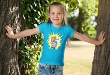 T-shirt Enfant Fille Végéta « Le Prince de la Super grosse commission ! » – Parodie Dragon Ball Super