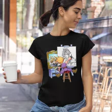 Cloud Strife Women T-shirt “Cloud Strife Self-Portrait” – Final Fantasy VII parody