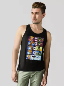 Son Goku Heren tanktop “Son Goku en Cell” – Dragon Ball Z parodie