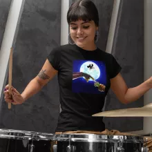 Grogu Baby Yoda Damen T-shirt “Grogu aka Baby Yoda and Mando Der Mandalorianer” – Parodie auf ET – Der Außerirdische