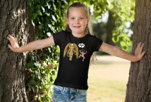 T-shirt Enfant Fille Wonder Woman 1984 « Voleuse d'armure ! » – Parodie Saint Seiya