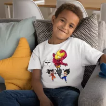 T-shirt Enfant Iron Man « Pollueur ! » – Parodie Dragon Ball Z