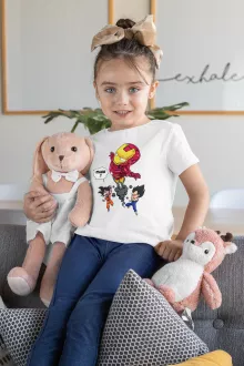 T-shirt Enfant Fille Iron Man « Pollueur ! » – Parodie Dragon Ball Z