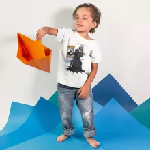 Maglietta per bambini e ragazzi Batman Il “Batman (Rockbell Self Portrait style)” – Parodia dei Batman