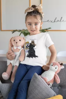 T-shirt Enfant Fille « Dark Autoportrait » – Parodie Batman