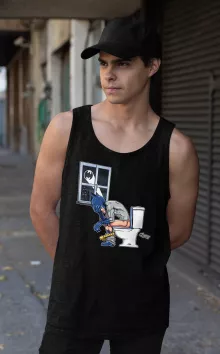 Herren Tank Top – Parodie auf Batman