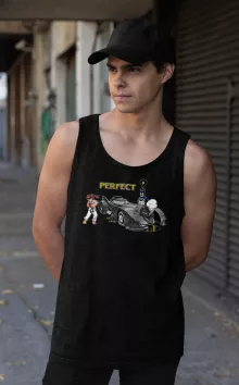 Ryu Herren Tank Top “Ryu und Batman” – Parodie auf Street Fighter