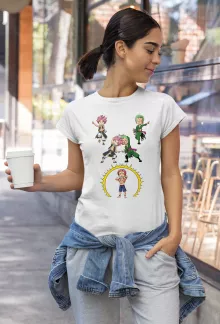 T-shirt Femme Natsu « Une fusion démoniaque » – Parodie One Piece