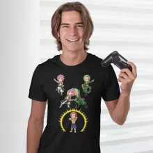 Natsu T-shirt “Natsu, Lolonoa Zoro en Ryomen Sukuna (Yuji Itadori)” – One Piece parodie