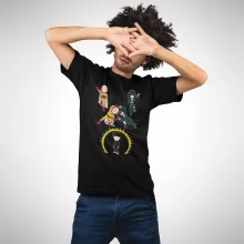 Maglietta Shigeo Kageyama “Shigeo kageyama aka Mob, Saitama e Fubuki” – Parodia dei One-Punch Man