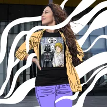 T-shirt Femme Dark Vador « Une révélation choquante... ou pas ! » – Parodie One-Punch Man