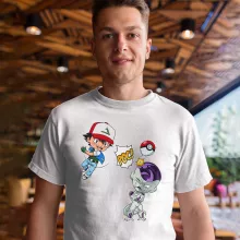T-shirt Sacha « Un Mewtwo sauvage apparait... Ou pas! » – Parodie Pokémon