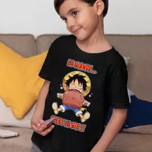 T-shirt Enfant Luffy « La Viande... C'est la vie ! » – Parodie One Piece