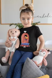 T-shirt Enfant Fille Monkey D Luffy « La Viande c'est la Vie - Giga Gigot édition ! » – Parodie One Piece