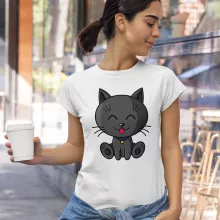 T-shirt Femme « Kawaii Baby Cat (Bleu) » – Parodie Kawaii Baby Cats