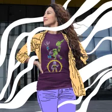 Thanos Damen T-shirt “Der unglaubliche Gott der Zerstörung” – Parodie auf Der unglaubliche Hulk