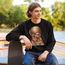 Pull Chewbacca « Parce qu'il le vaut bien... ! » – Parodie Star Wars