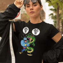 T-shirt Femme Le dragon Shenron « De Bonne Volonté mais de mauvaise foi ! » – Parodie Dragon Ball Z