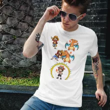 T-shirt Luffy « FIRE FUSION !! » – Parodie One Piece - Pokémon