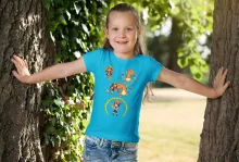T-shirt Enfant Fille Luffy « FIRE FUSION !! » – Parodie One Piece - Pokémon