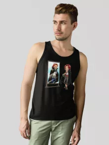 Camiseta de tirantes Shanks El Pelirrojo “Shanks El Pelirrojo y Gildarts Clive” – Parodia de One Piece